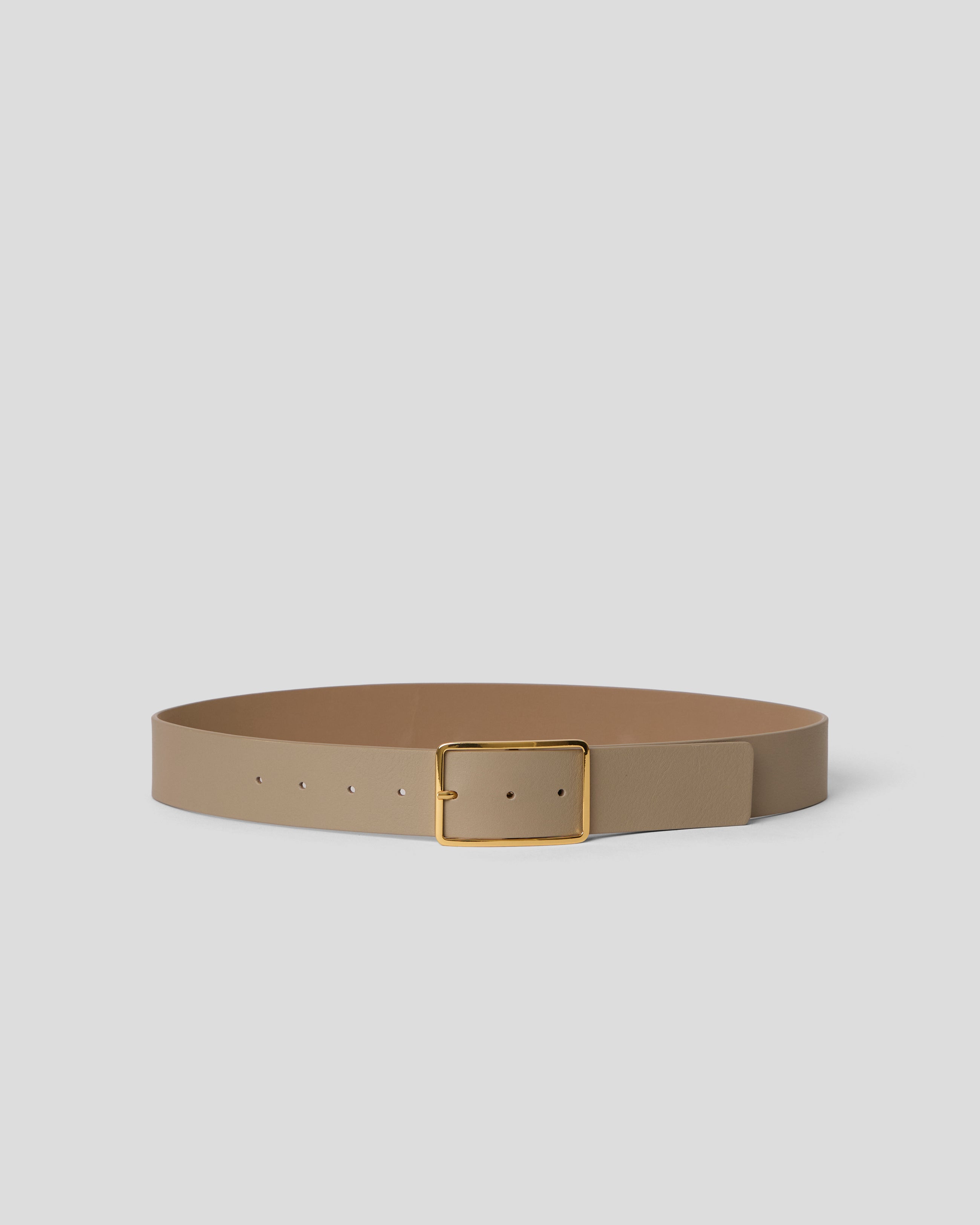 MILLA LEATHER BELT Beige Gold - BELT