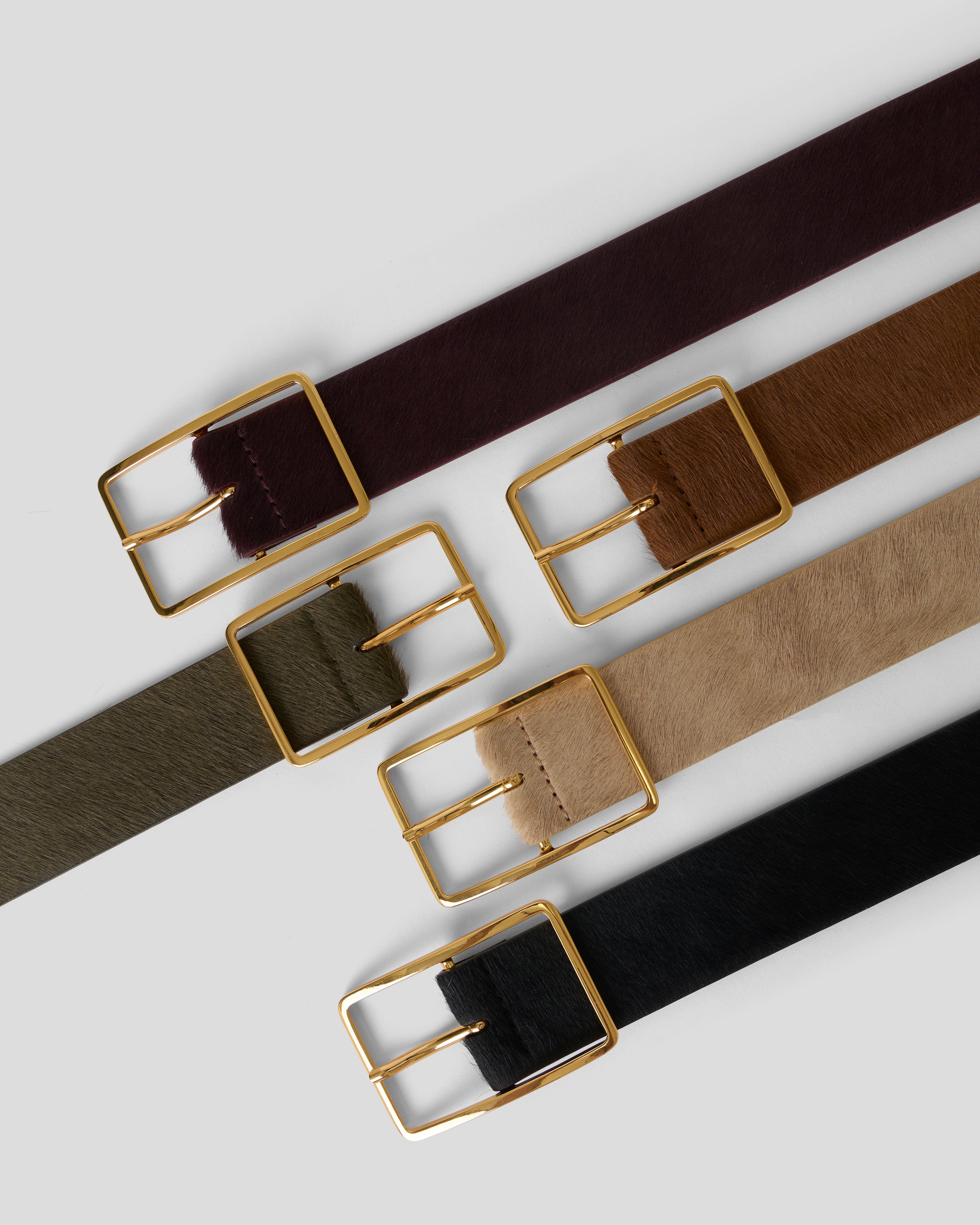 MILLA CALF-HAIR LEATHER BELT - BELT