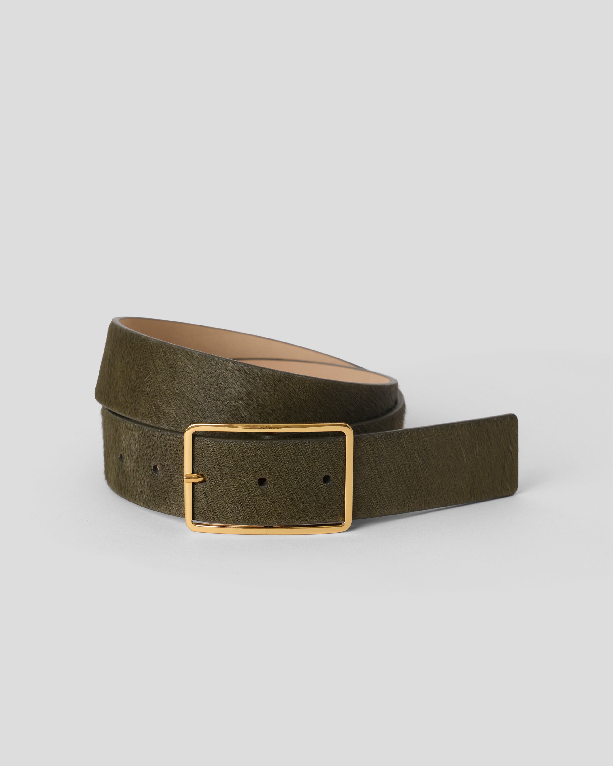 MILLA CALF-HAIR LEATHER BELT - BELT