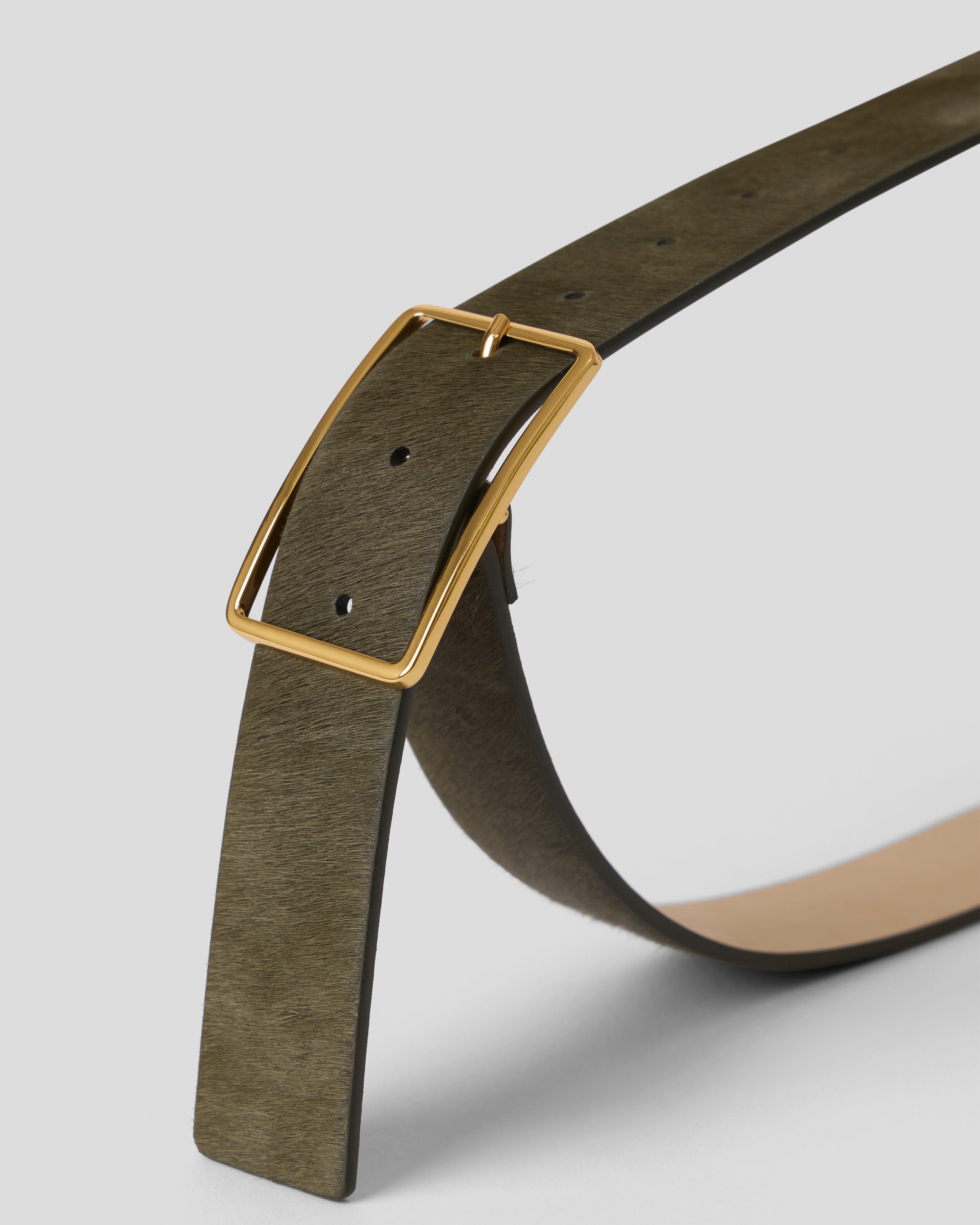 MILLA CALF-HAIR LEATHER BELT - BELT