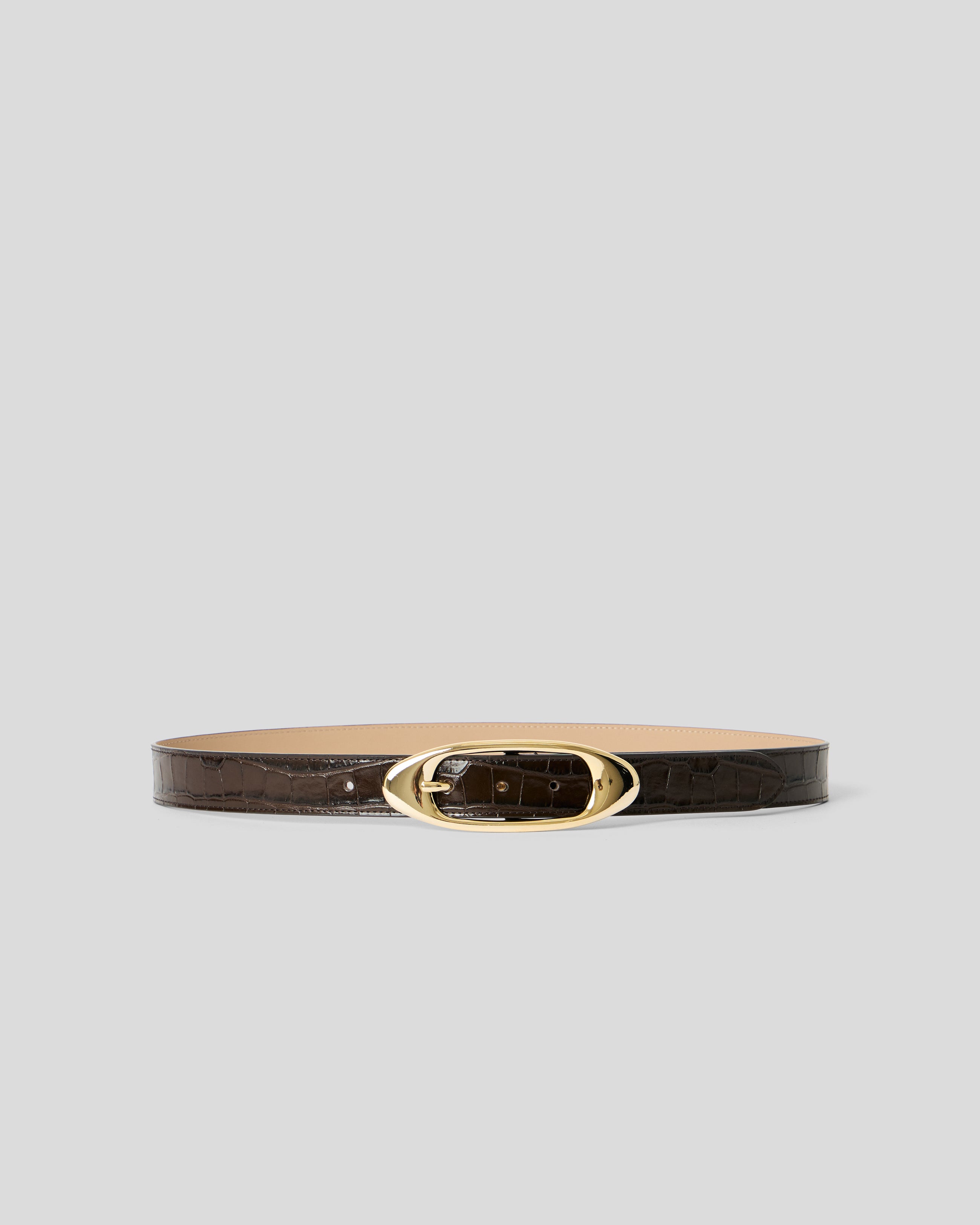 CANDICE CROCO LEATHER BELT - BELT