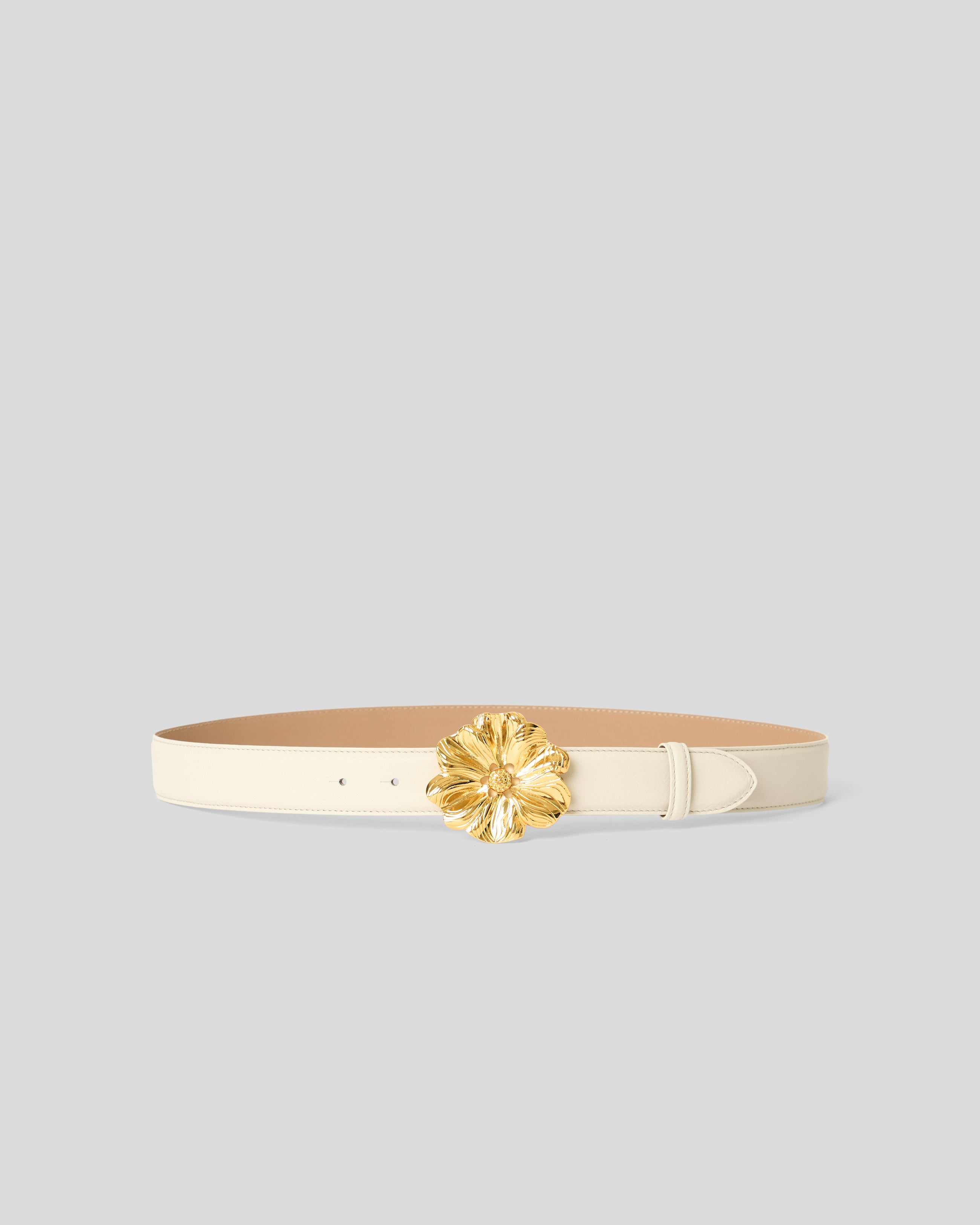 FLORIAN LEATHER BELT Gesso Gold - BELT