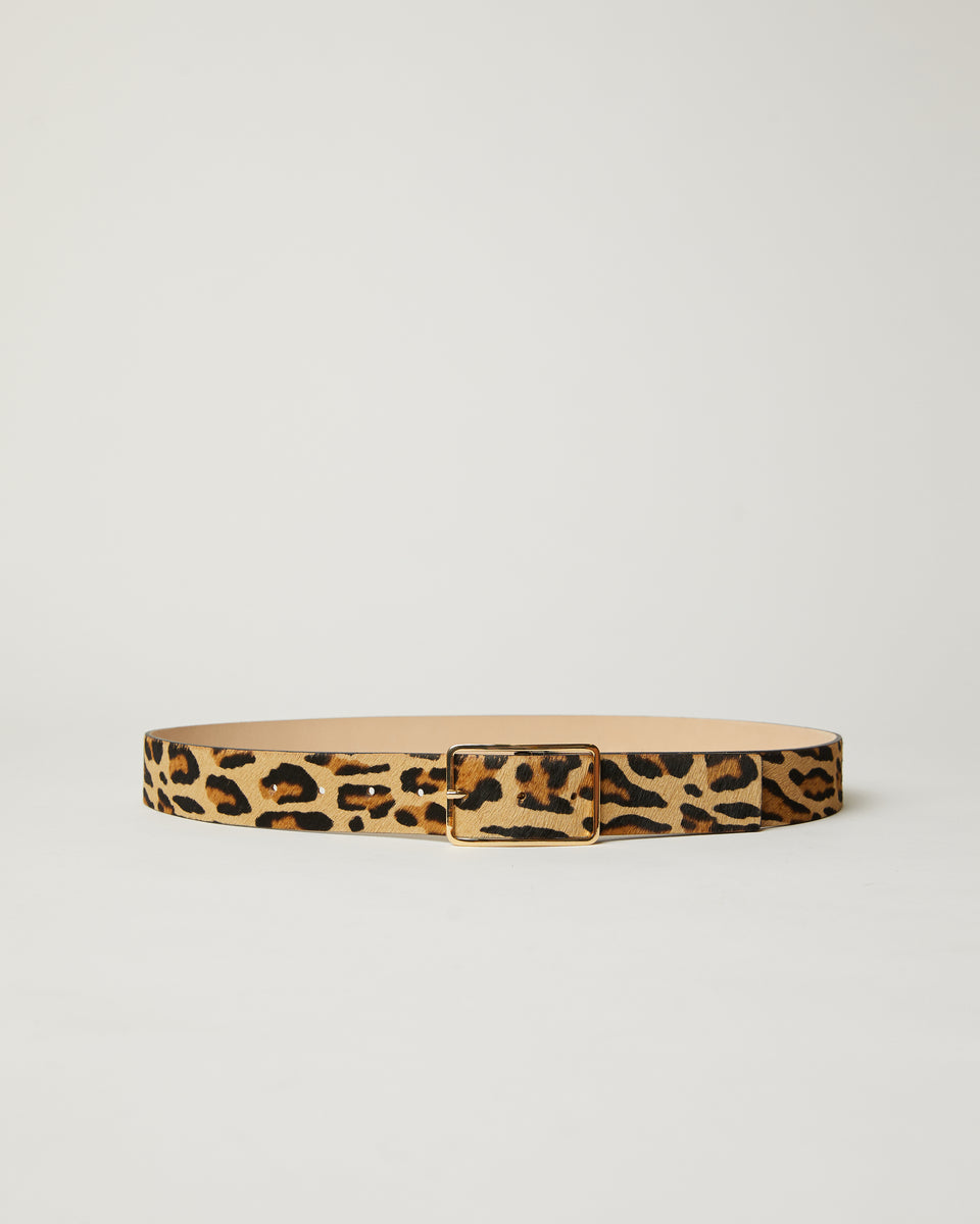 Calf hair outlet leopard belt