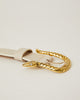 Mamba White leather belt Brass snake shape buckle