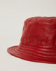 Cali Red leather bucket hat