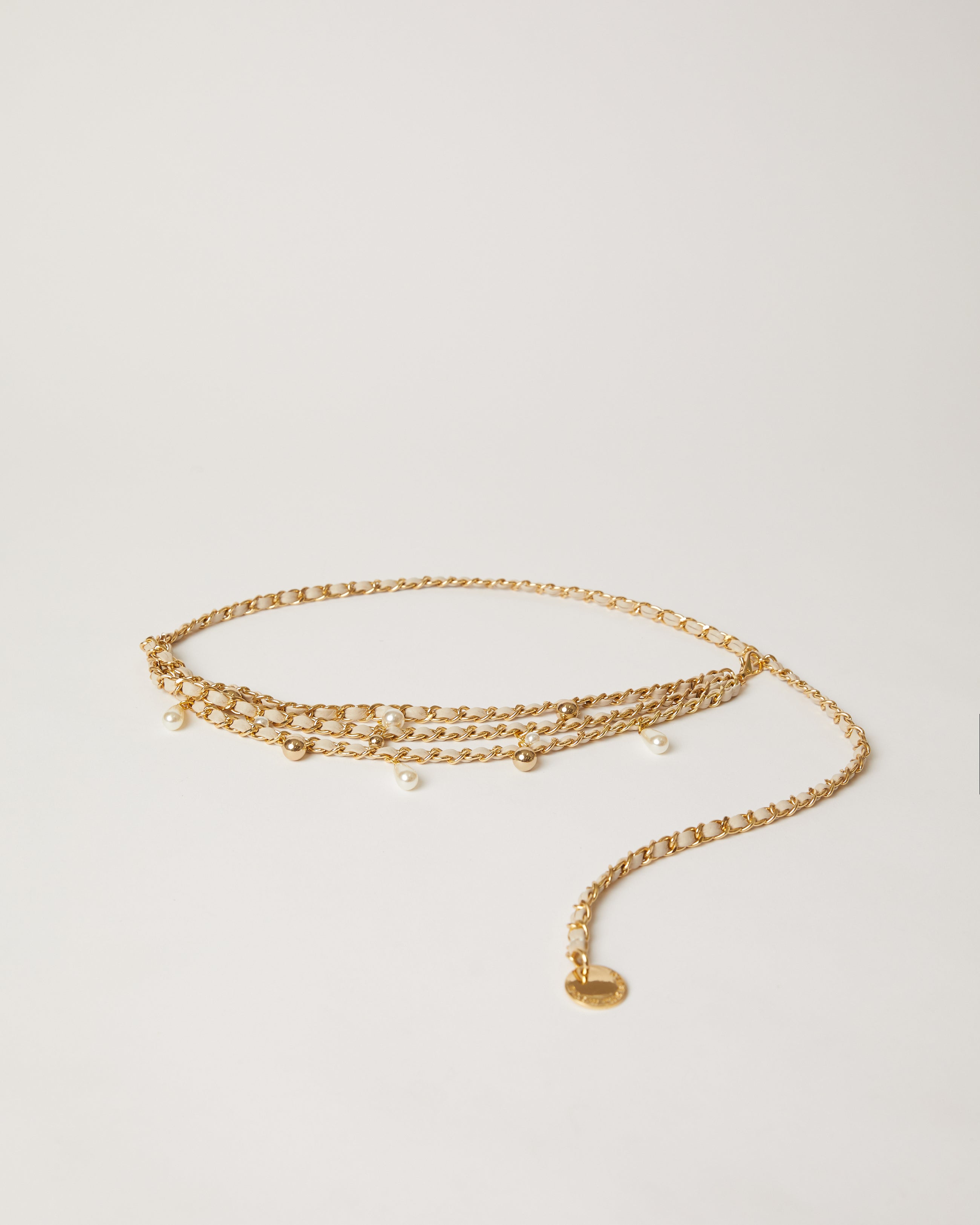 MADELYN CHAIN BELT Bone Gold OS - BELT