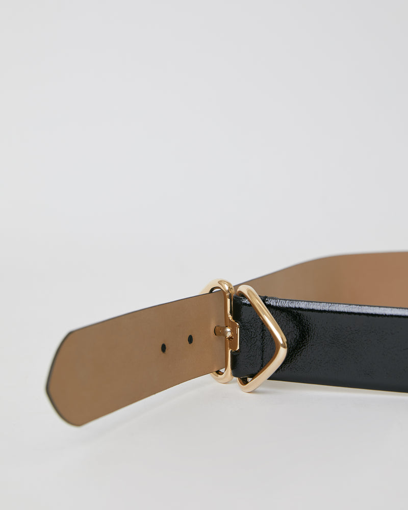 LIVIA GLOSS LEATHER BELT