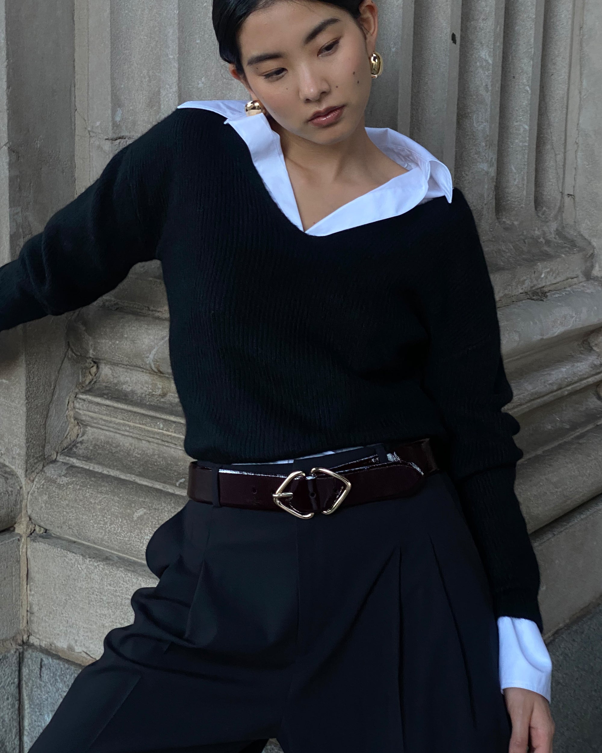 LIVIA GLOSS LEATHER BELT
