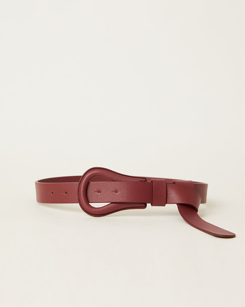 RYDER WRAP CLAD LEATHER BELT Maroon - BELT