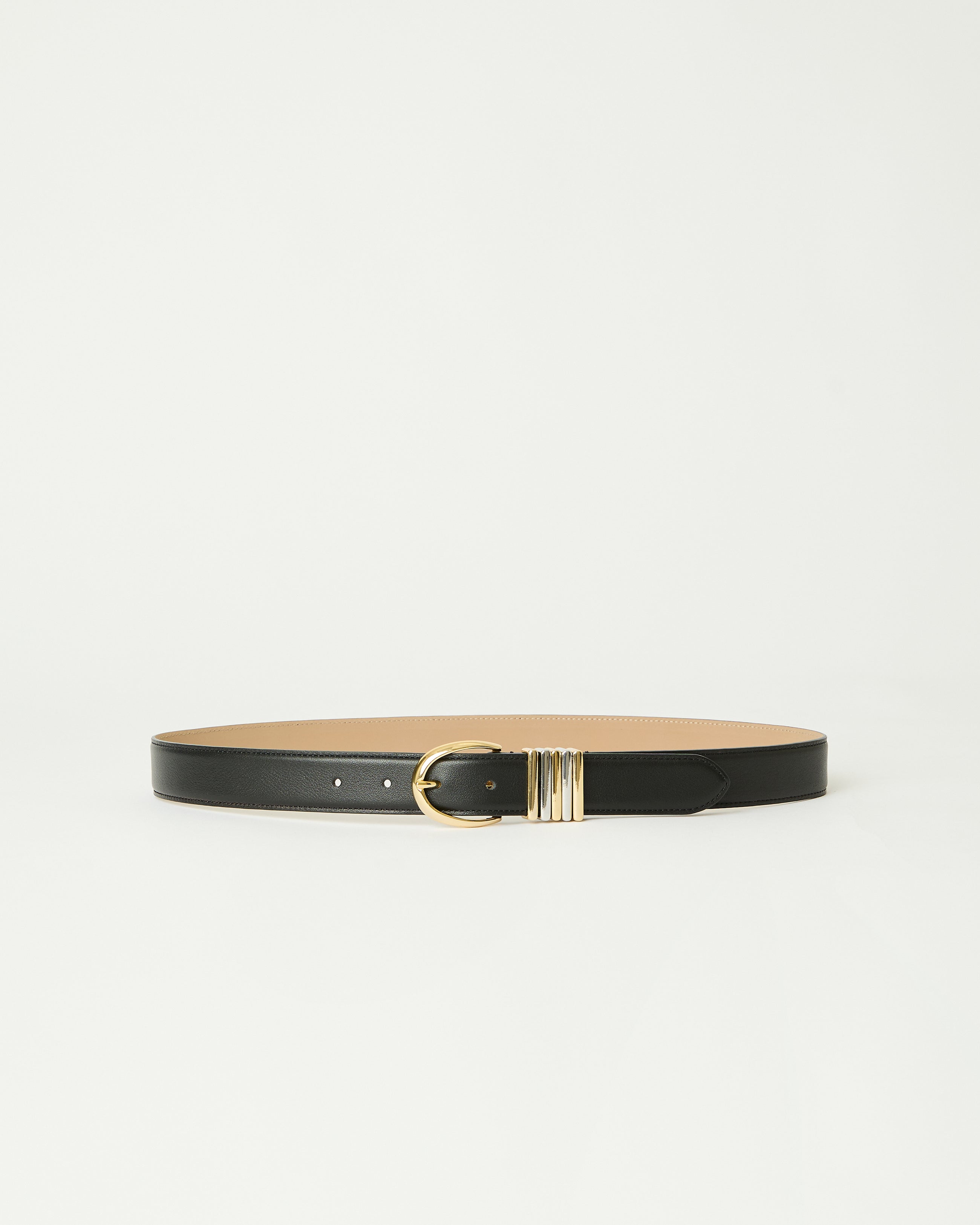 Romy Leather Belt - Size: XL - Color: Black Gold - B-low The Belt Romy Leather Belt - Size: XL - Color: Black Gold - B-low The Belt