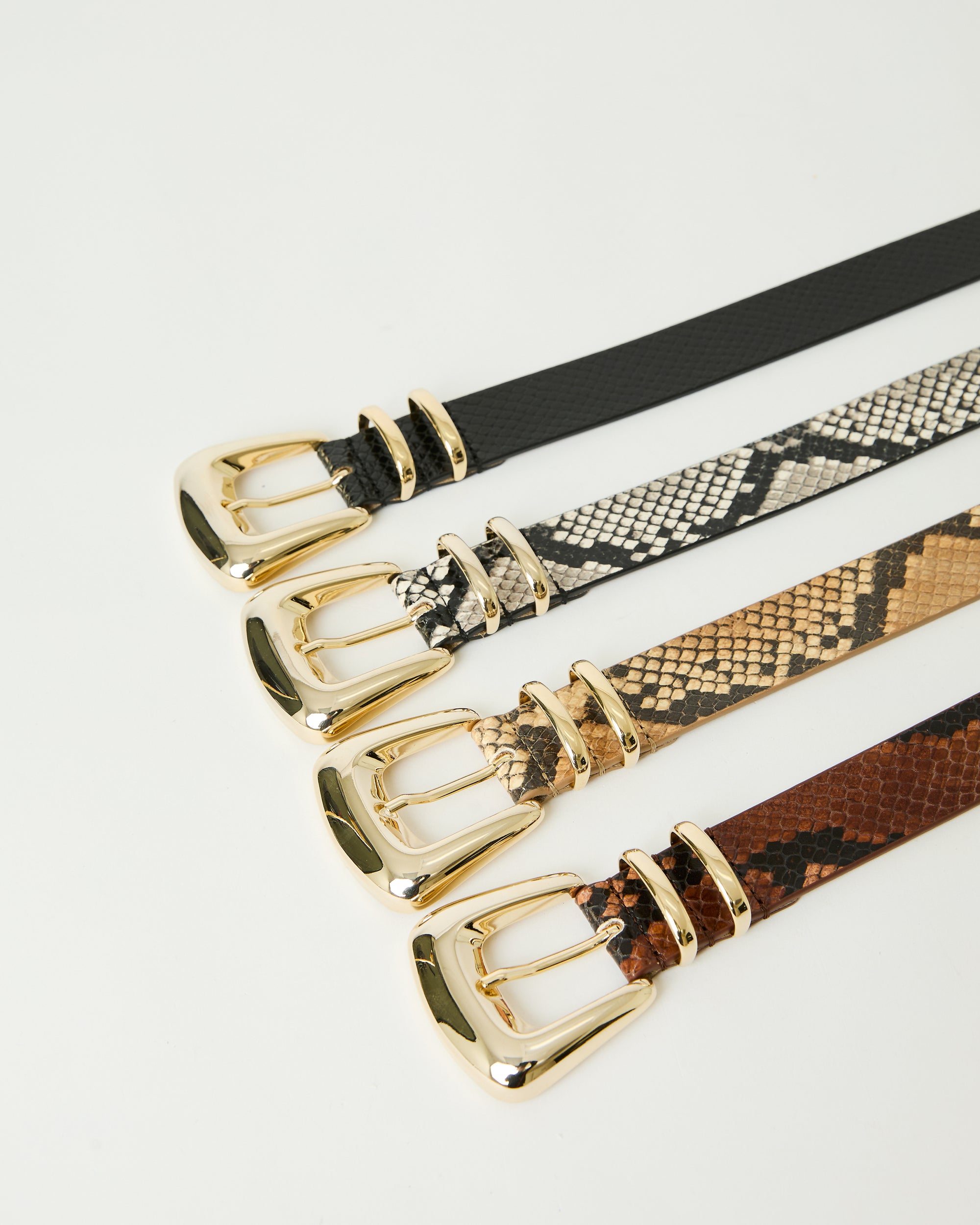 MILAN PYTHON LEATHER BELT