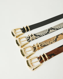 MILAN PYTHON LEATHER BELT