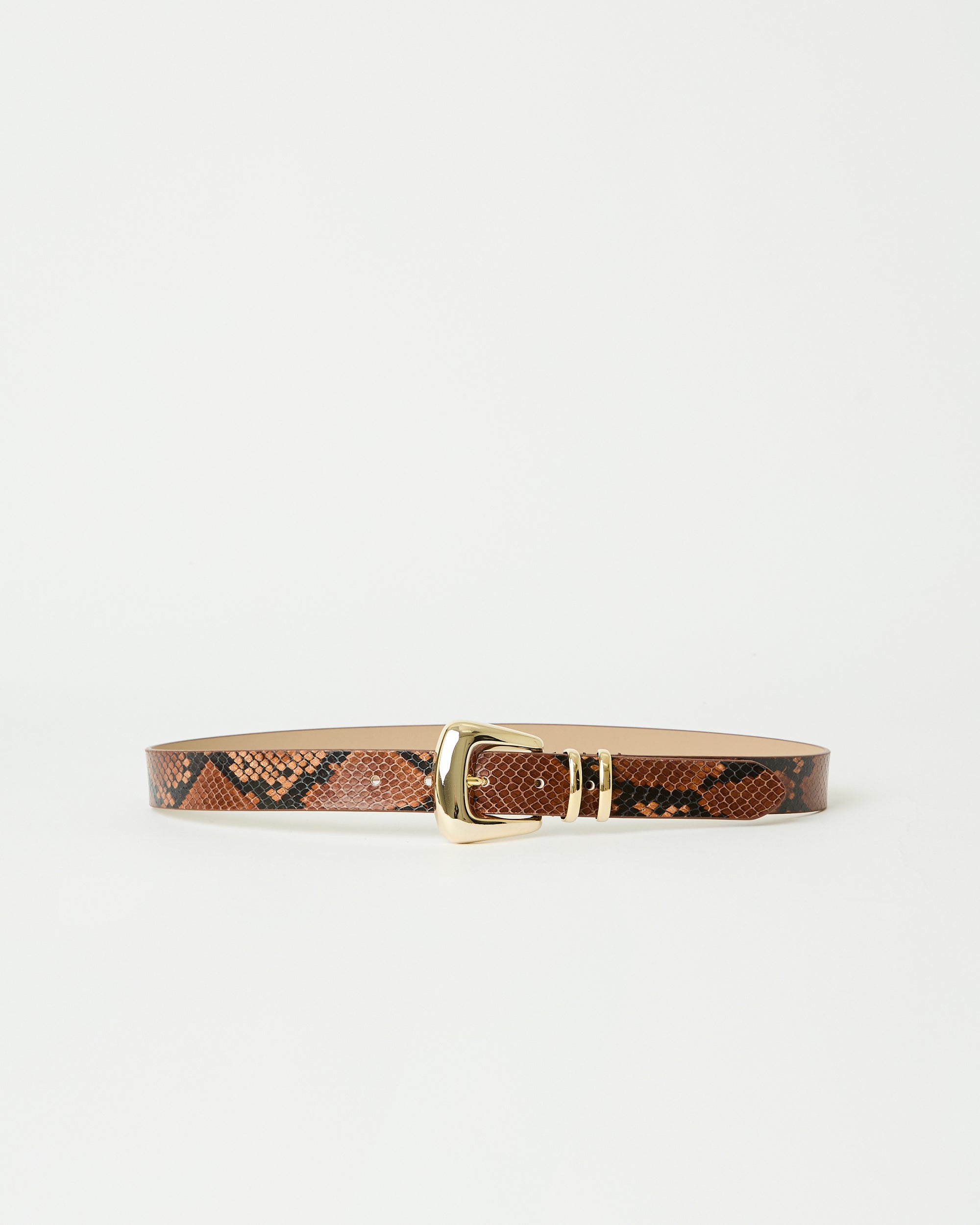 MILAN PYTHON LEATHER BELT