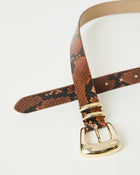 MILAN PYTHON LEATHER BELT