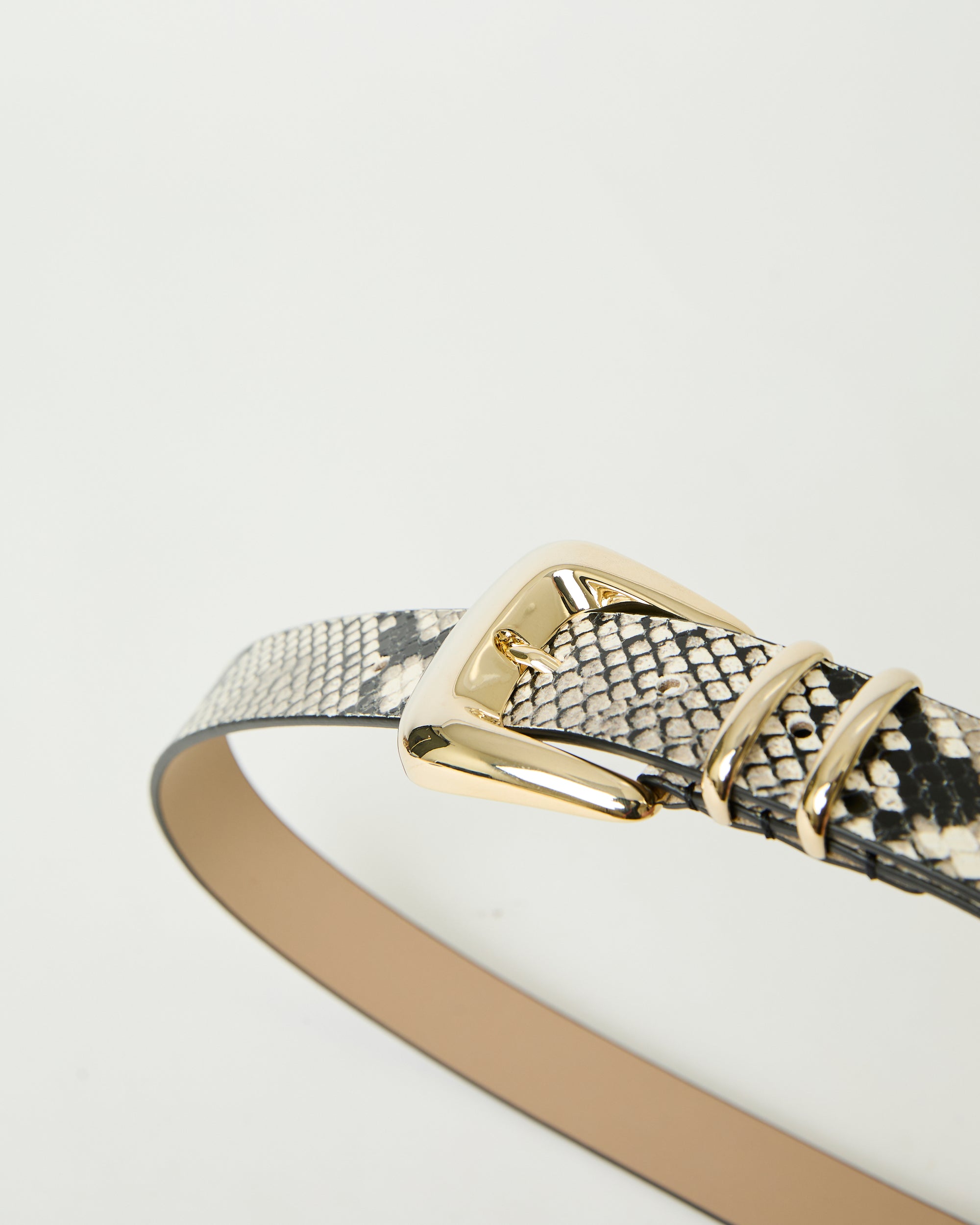 MILAN PYTHON LEATHER BELT