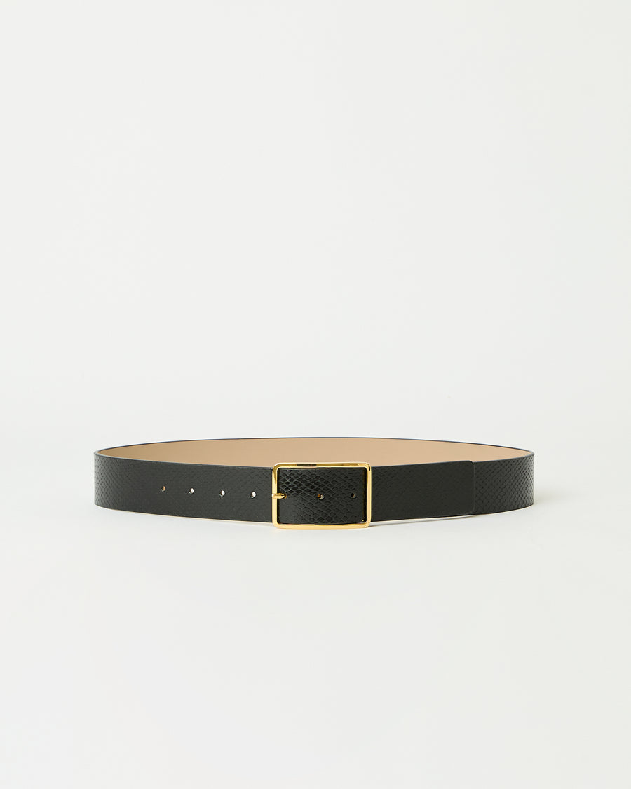 MILLA PYTHON LEATHER BELT Black Gold - BELT