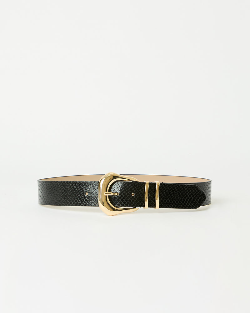 KODA PYTHON LEATHER BELT Black Gold - BELT