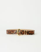 KODA PYTHON LEATHER BELT Cognac Gold - BELT