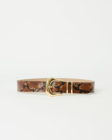 KODA PYTHON LEATHER BELT Cognac Gold - BELT