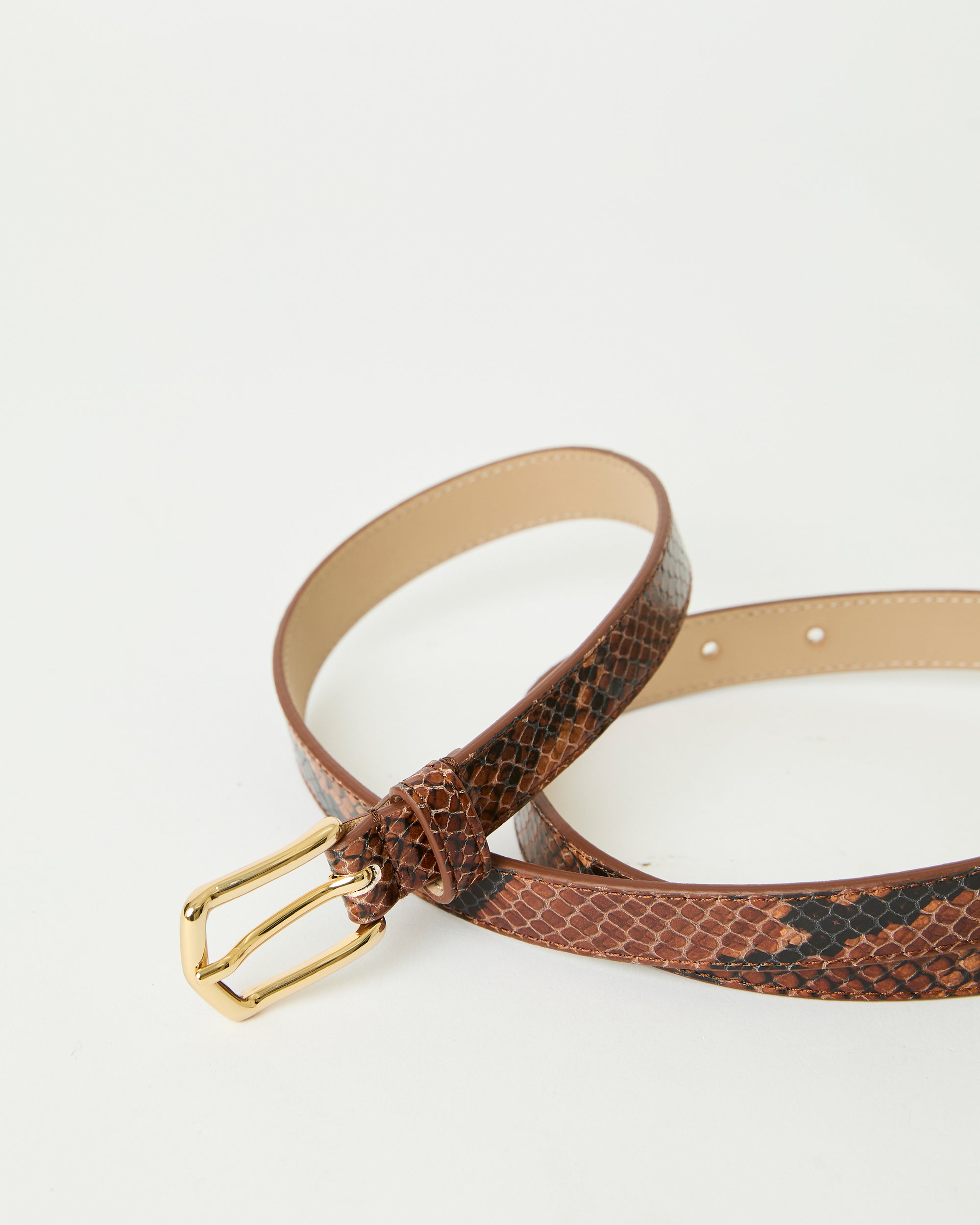 CALVIN PYTHON LEATHER BELT