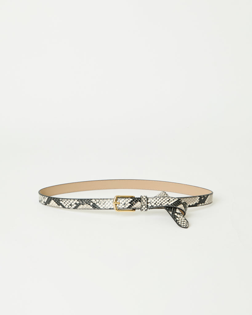 CALVIN PYTHON LEATHER BELT White Gold - BELT