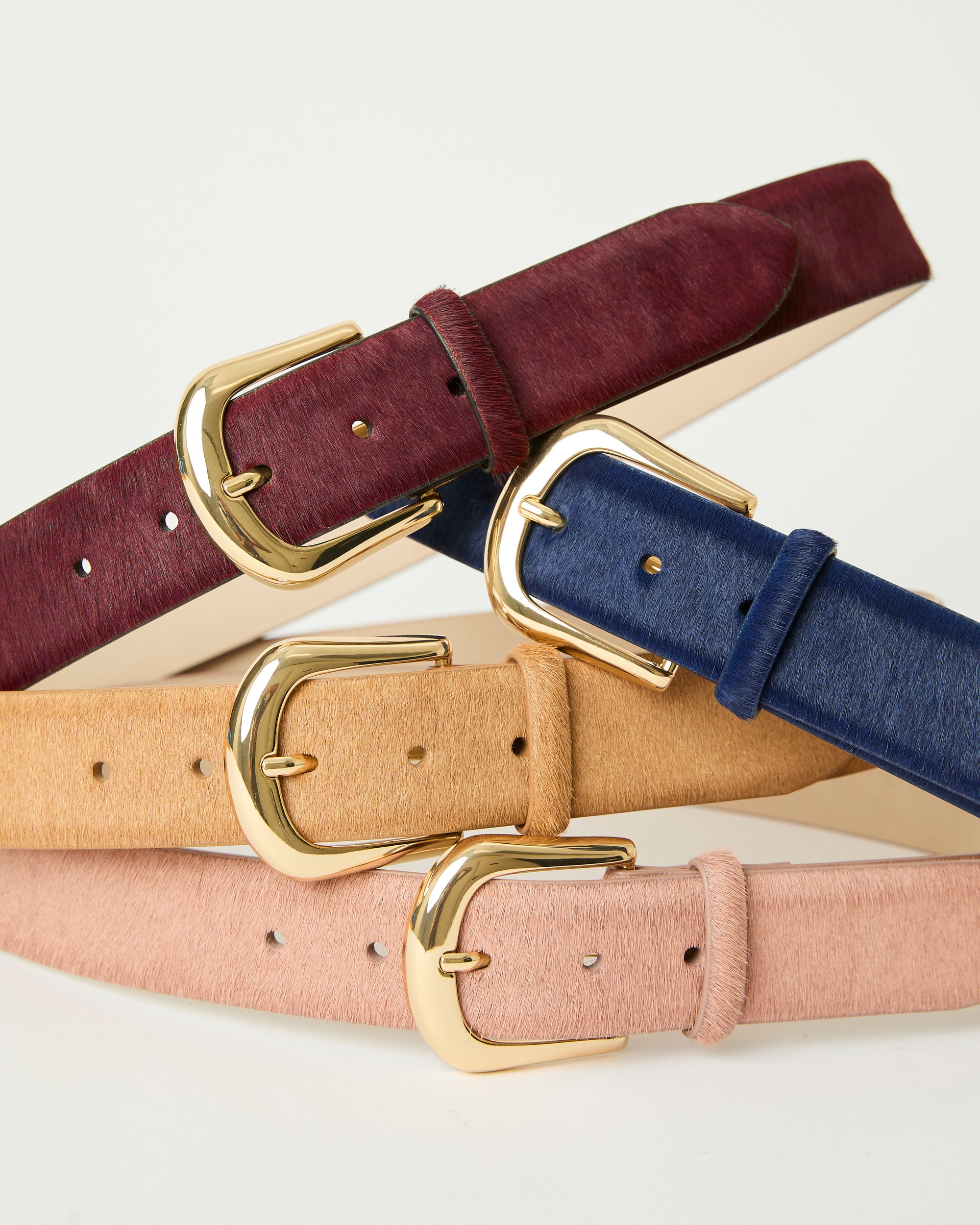 KENNEDY CALF-HAIR LEATHER BELT