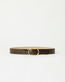 KYRA CROCO LEATHER BELT