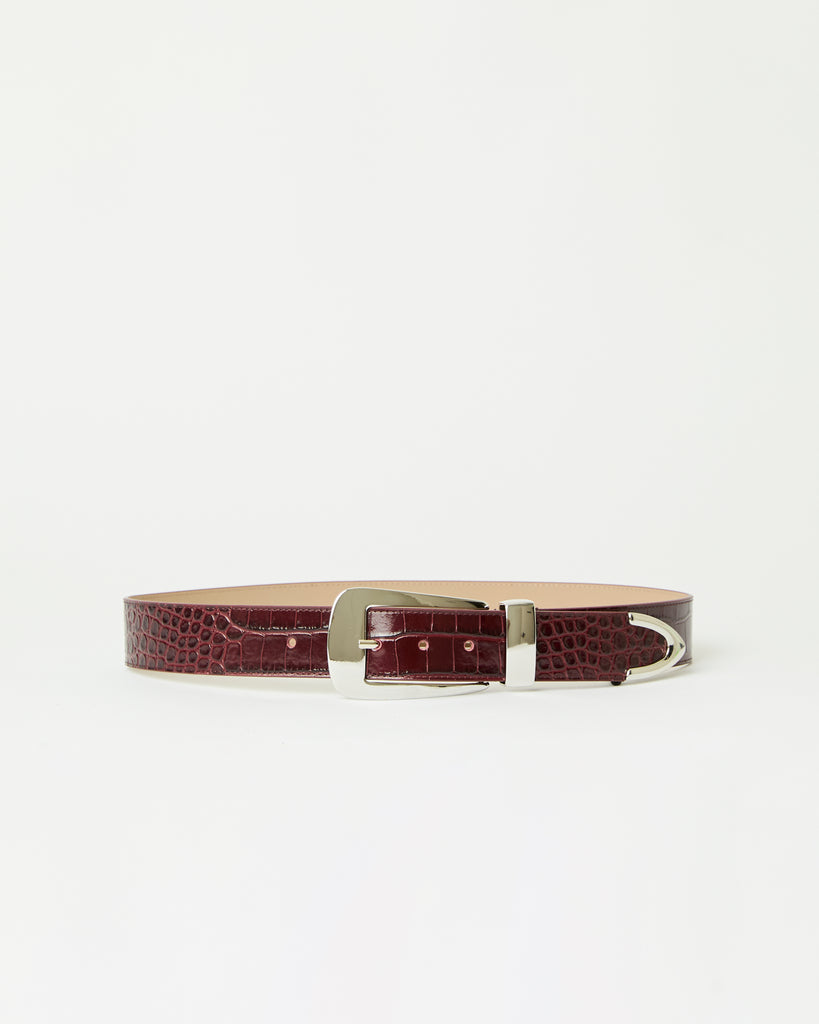 ARDEN CROCO LEATHER BELT