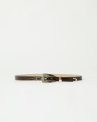 BRIAR CROCO LEATHER BELT