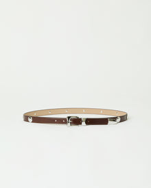 AIDEN STUDDED RUGOUS LEATHER BELT