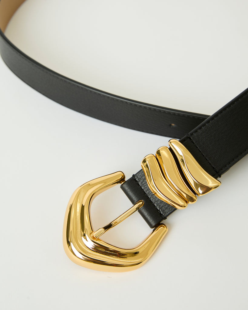 CASSIAN LEATHER BELT Black Gold - BELT