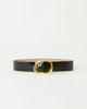 EDMOND CROCO LEATHER BELT
