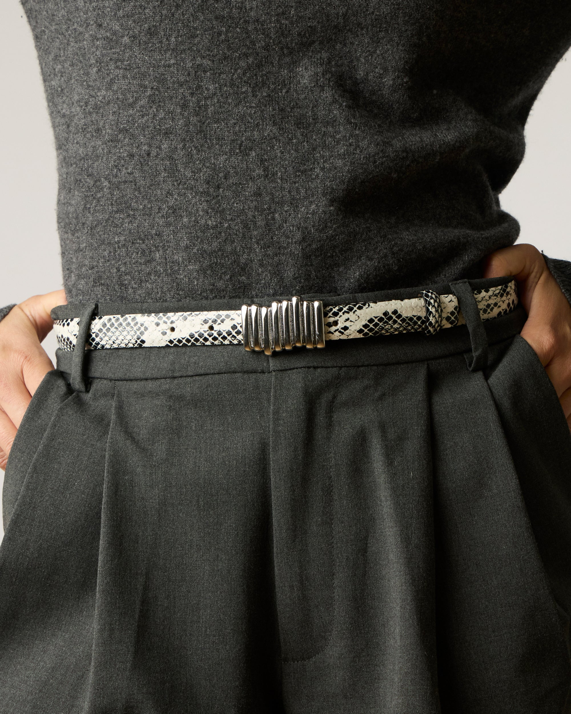 VESNA MINI PYTHON LEATHER BELT