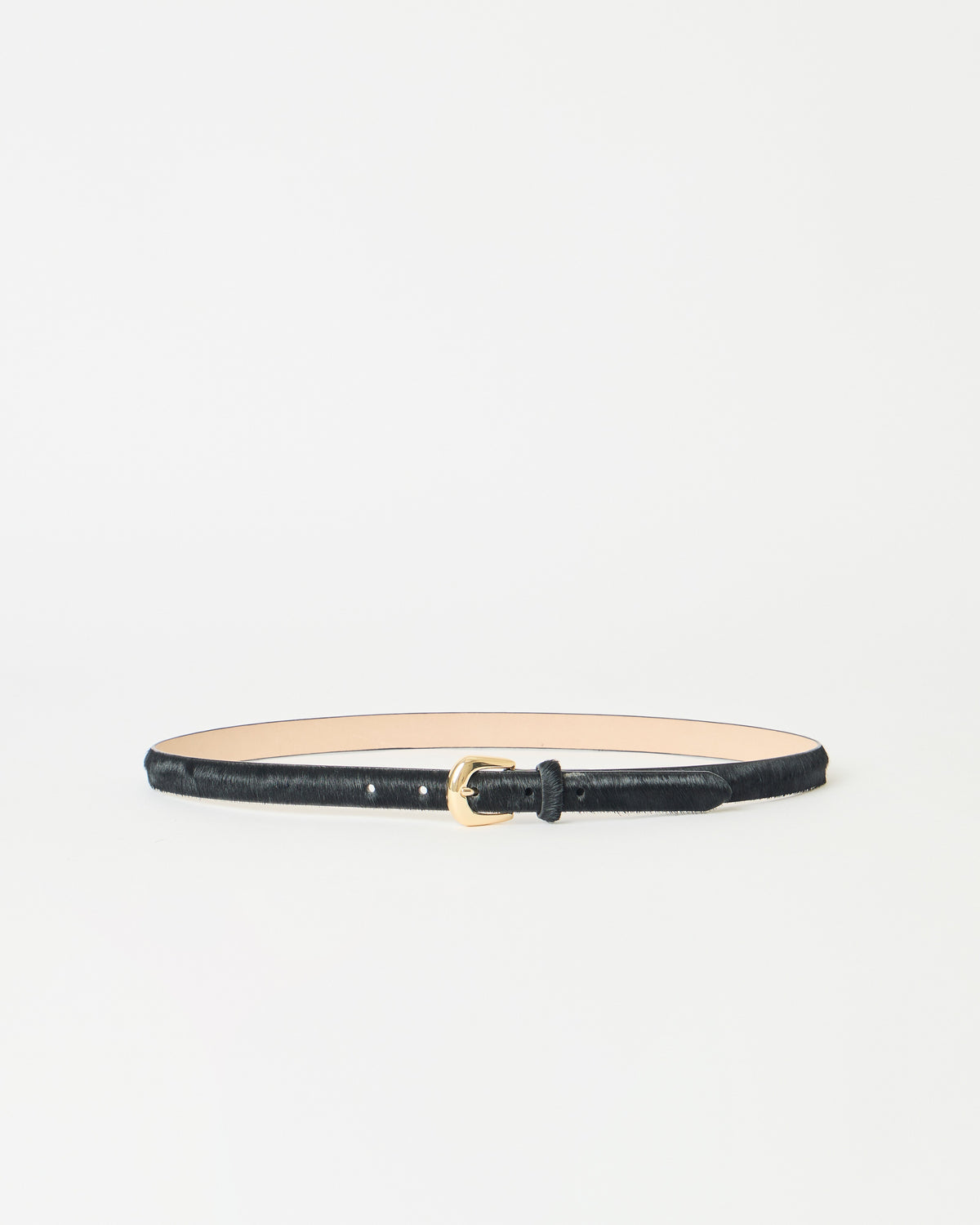 Tanner Black Leather Calf Hair Belt KENNEDY CALF-HAIR LEATHER BELT | B-low The Belt main image 3