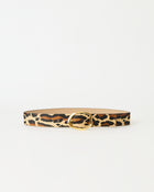 EDMOND MINI CALF-HAIR LEATHER BELT
