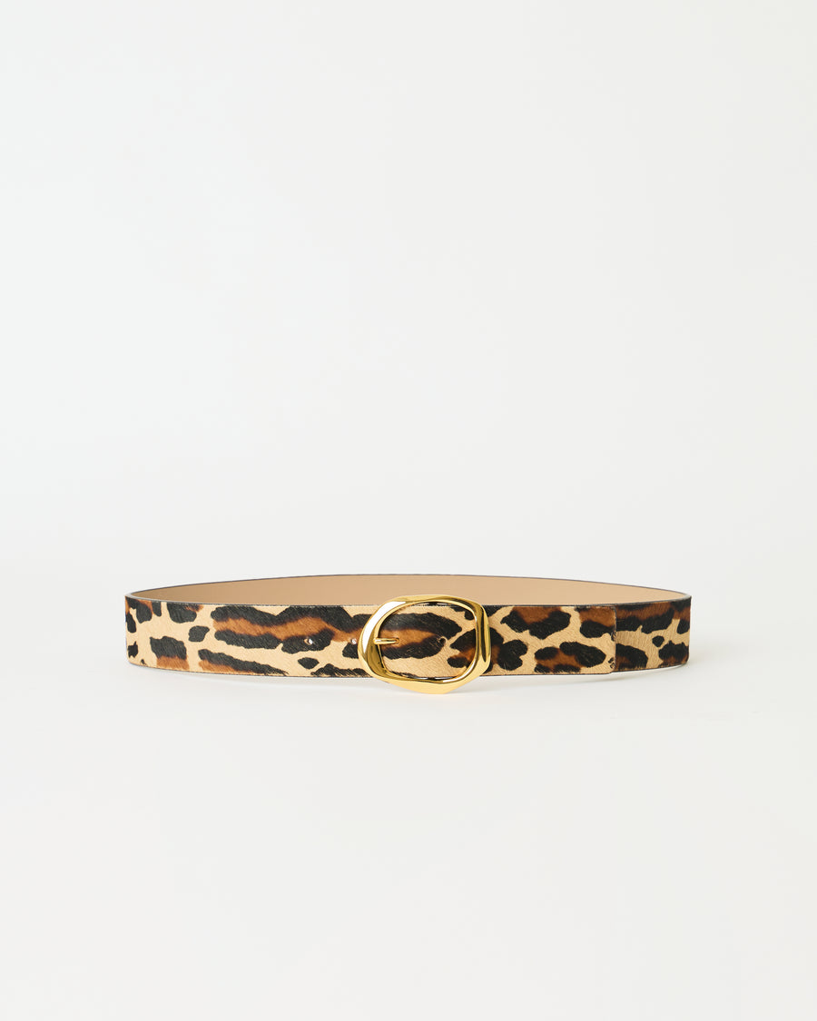 EDMOND MINI CALF-HAIR LEATHER BELT Leopard Gold - BELT