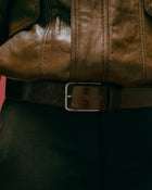 ENZO RUGOUS LEATHER BELT