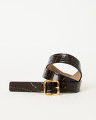 ELLIE CROCO LEATHER BELT - BELT
