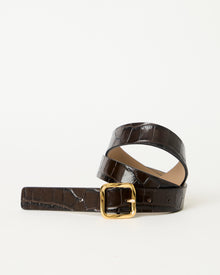 ELLIE CROCO LEATHER BELT - BELT