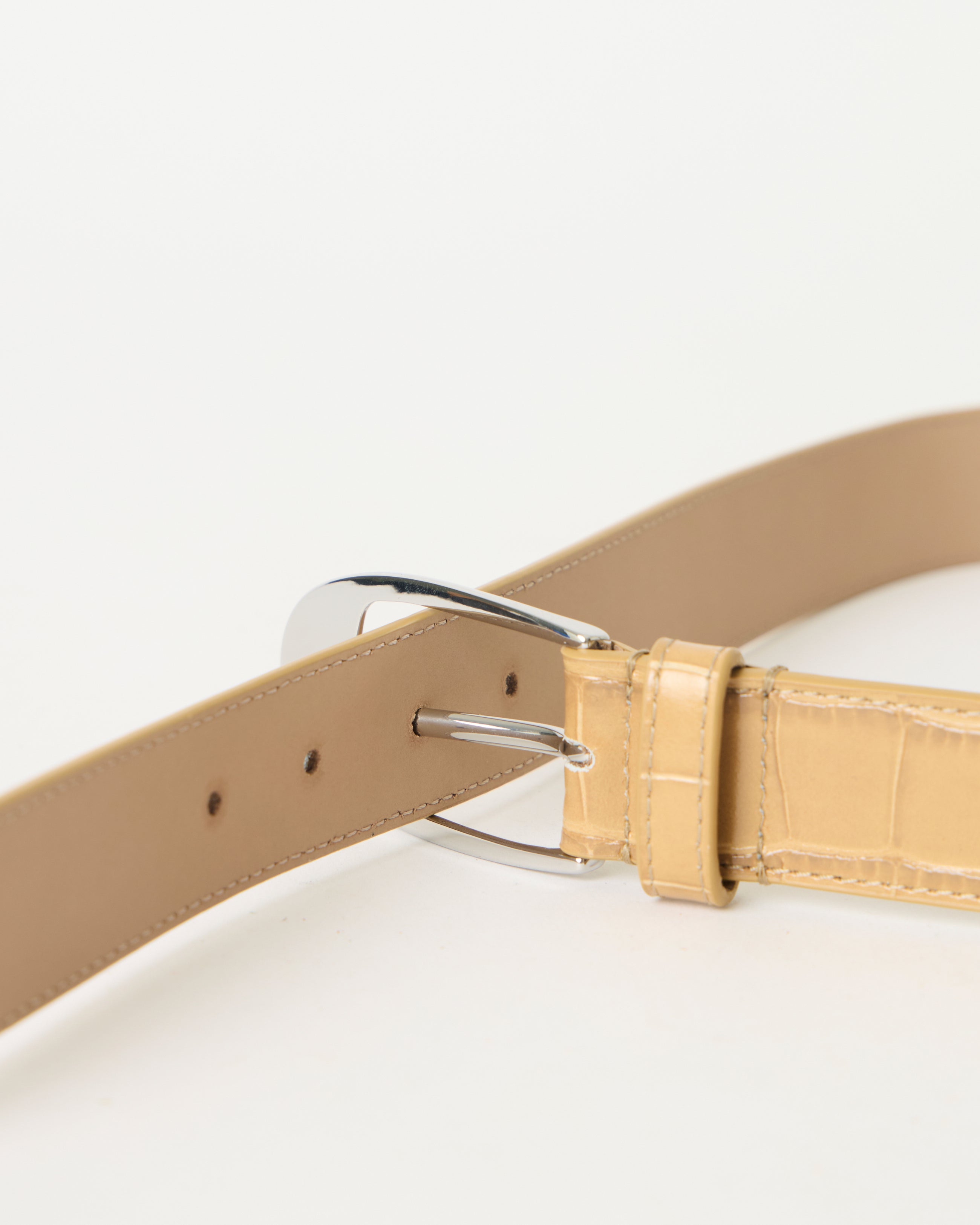 JOSHUA CROCO LEATHER BELT - BELT