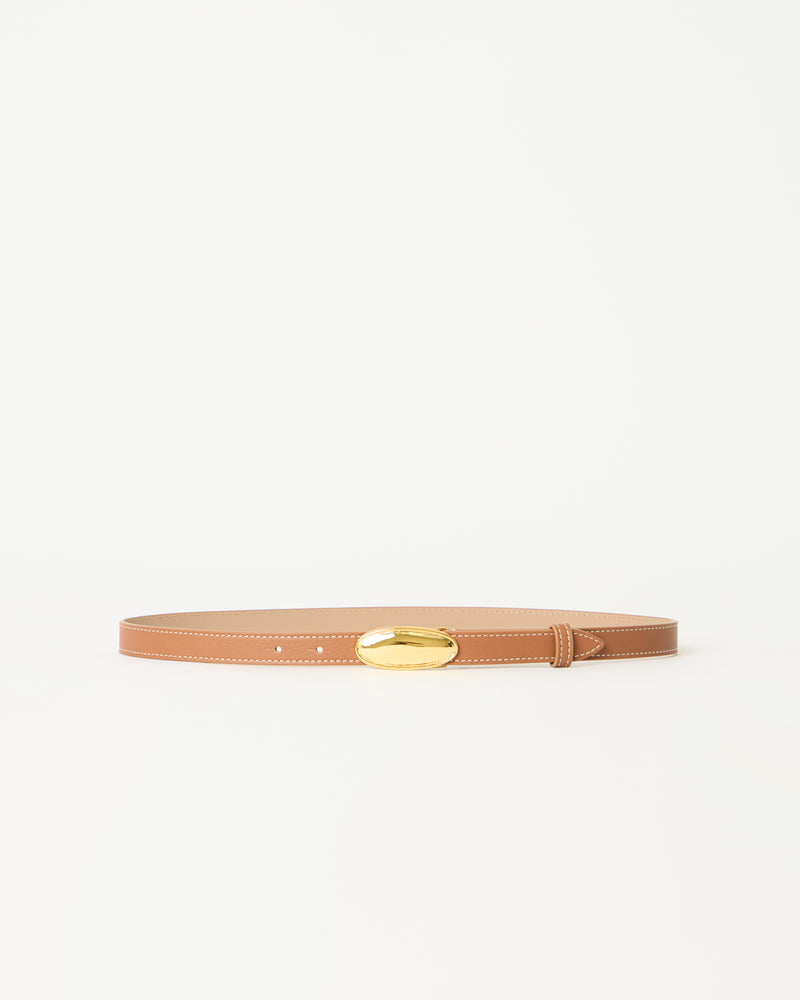 OSCAR LEATHER BELT Cuoio Gold - BELT