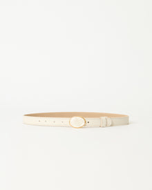 KIMANI LEATHER BELT Gesso Pearl - BELT
