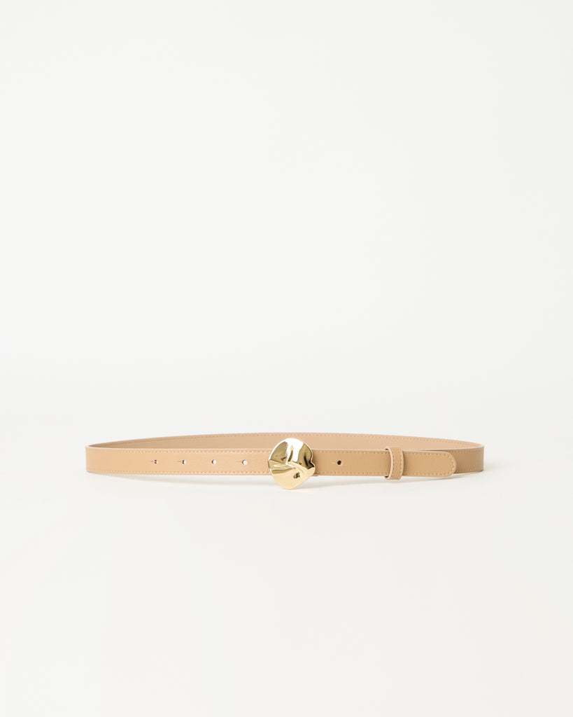 ALLEGRA LEATHER BELT Biscuit Gold - BELT