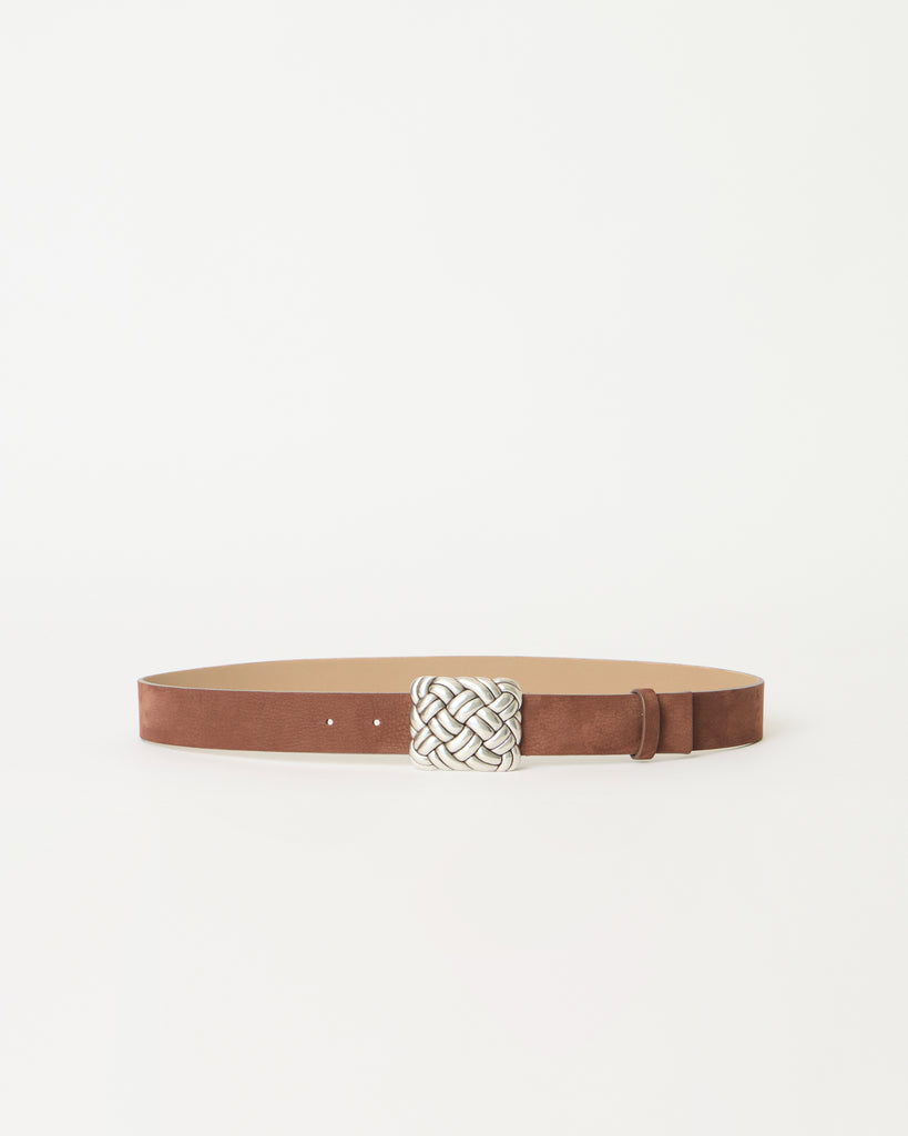 WEAVER NUBUCK BELT Brownie Silver - BELT