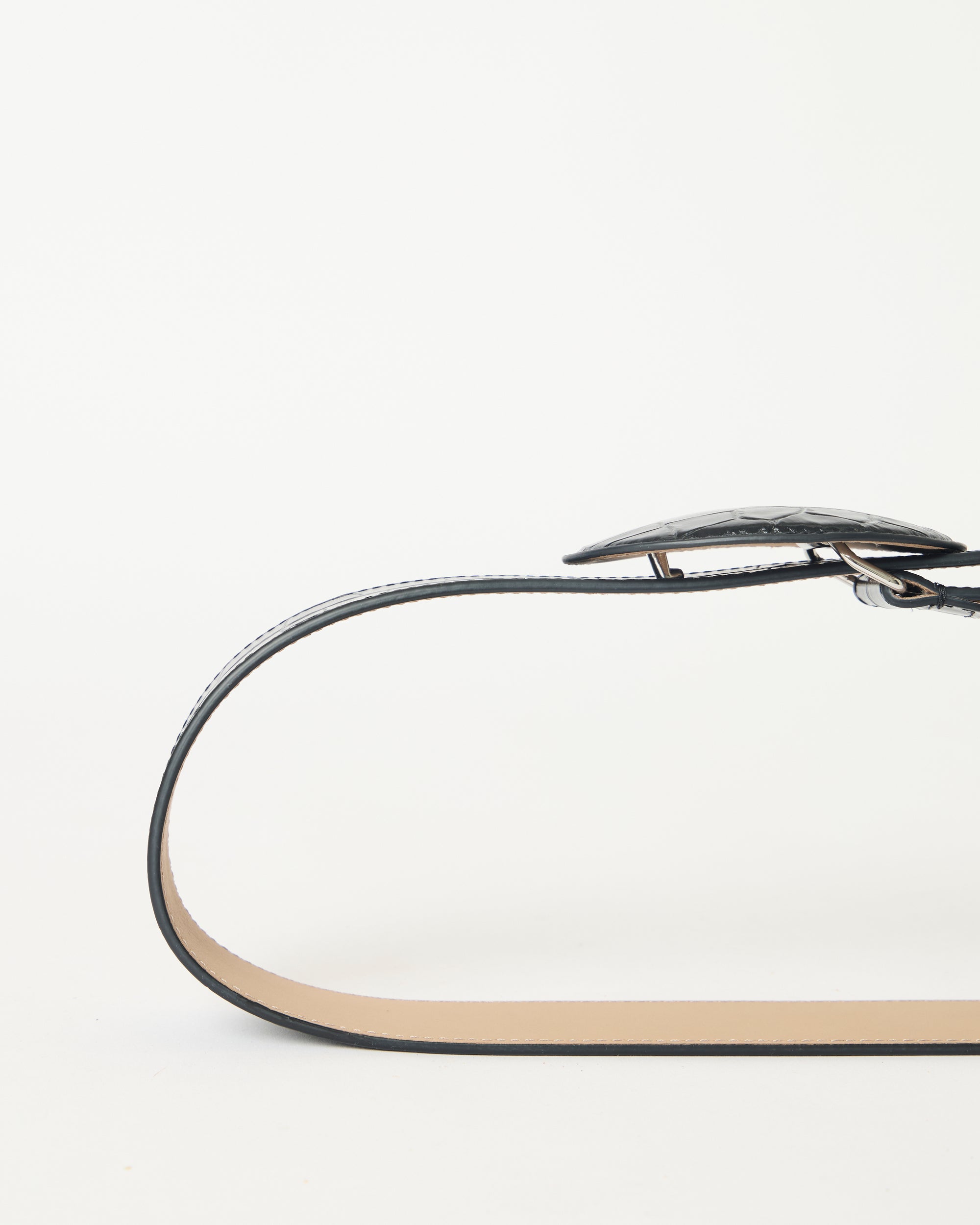 MABEL CROCO LEATHER BELT - BELT