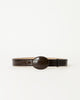 MABEL CROCO LEATHER BELT Chocolate - BELT