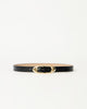 CANDICE CROCO LEATHER BELT Black Gold - BELT