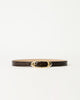 CANDICE CROCO LEATHER BELT Chocolate Gold - BELT