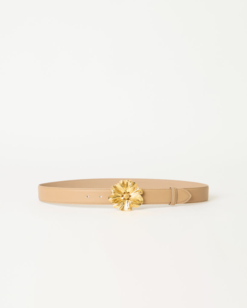 FLORIAN LEATHER BELT Biscuit Gold - BELT