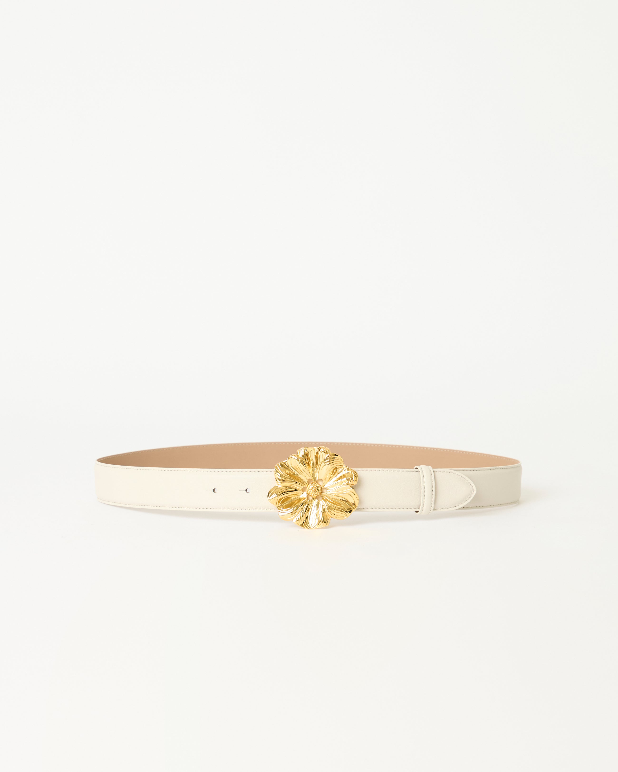 FLORIAN LEATHER BELT Gesso Gold - BELT